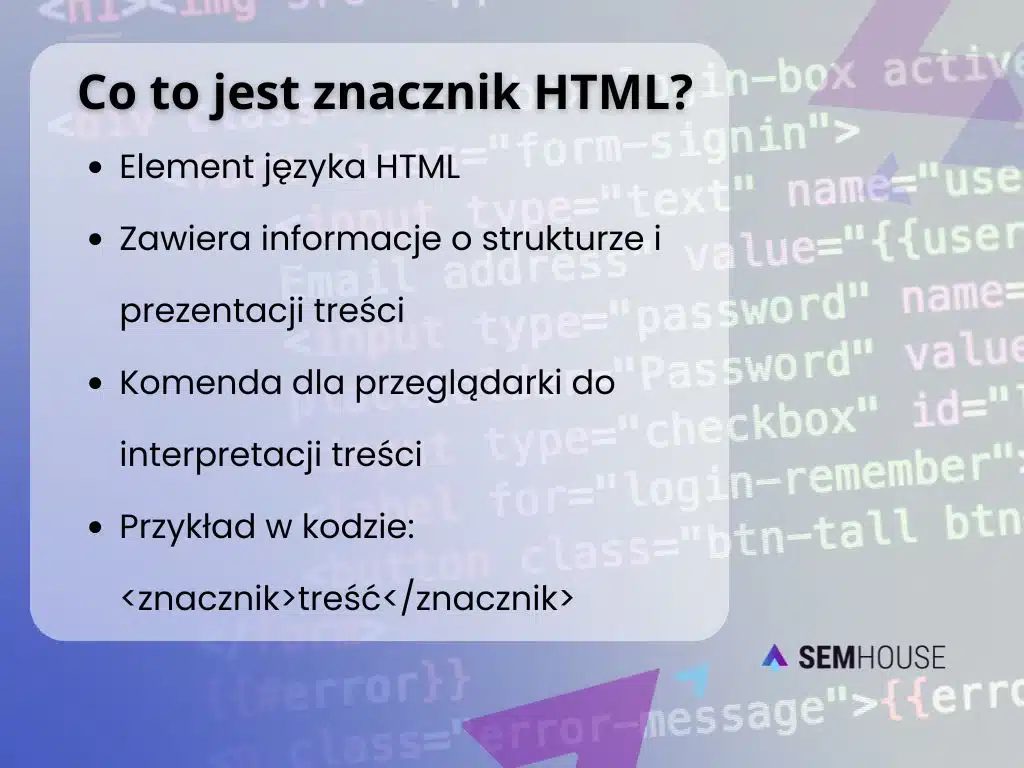 Co to jest znacznik HTML