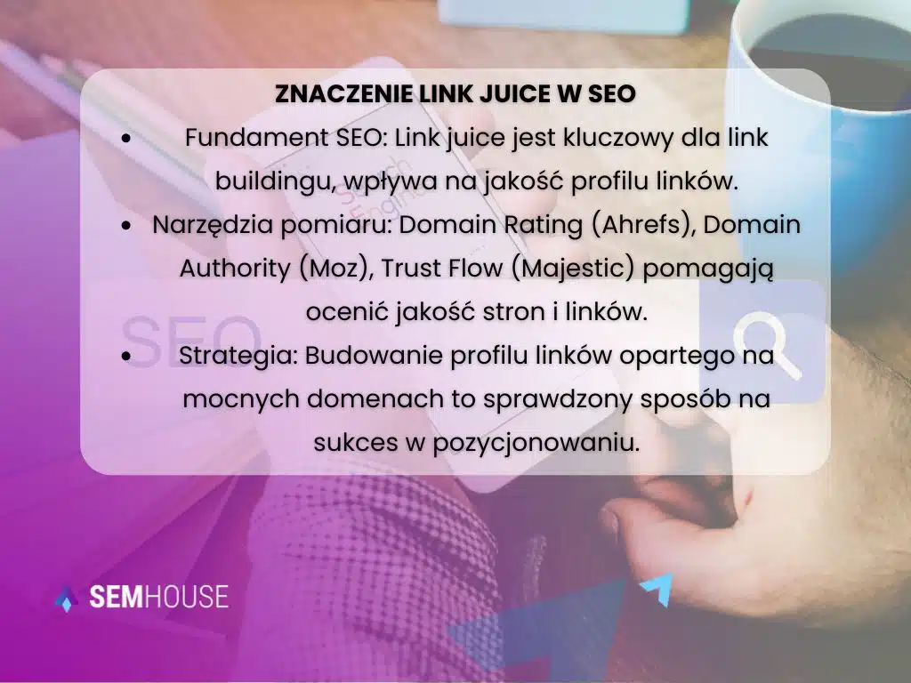 Znaczenie link juice w SEO