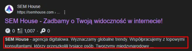 Przykładowy Meta Description