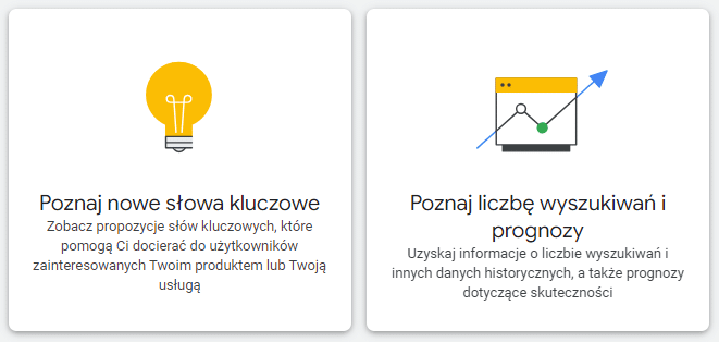 Planer słów kluczowych - research słów kluczowych przy pomocy dedykowanego narzędzia Google