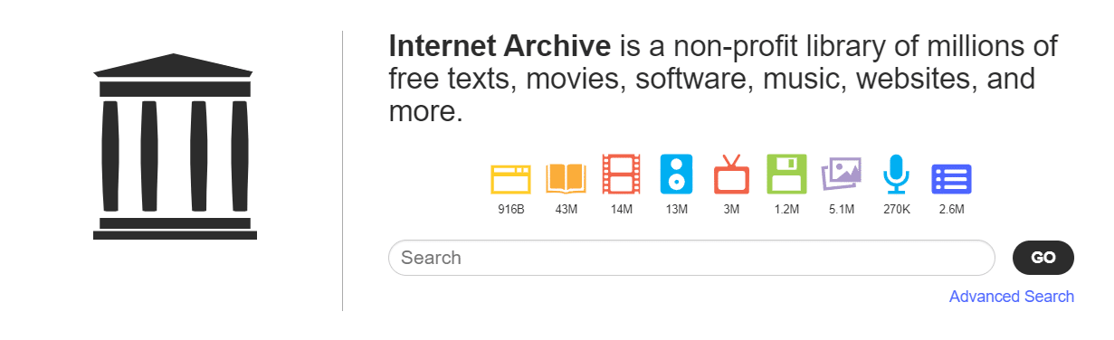 Internet Archive – zbiory (dane z końca lutego 2025)