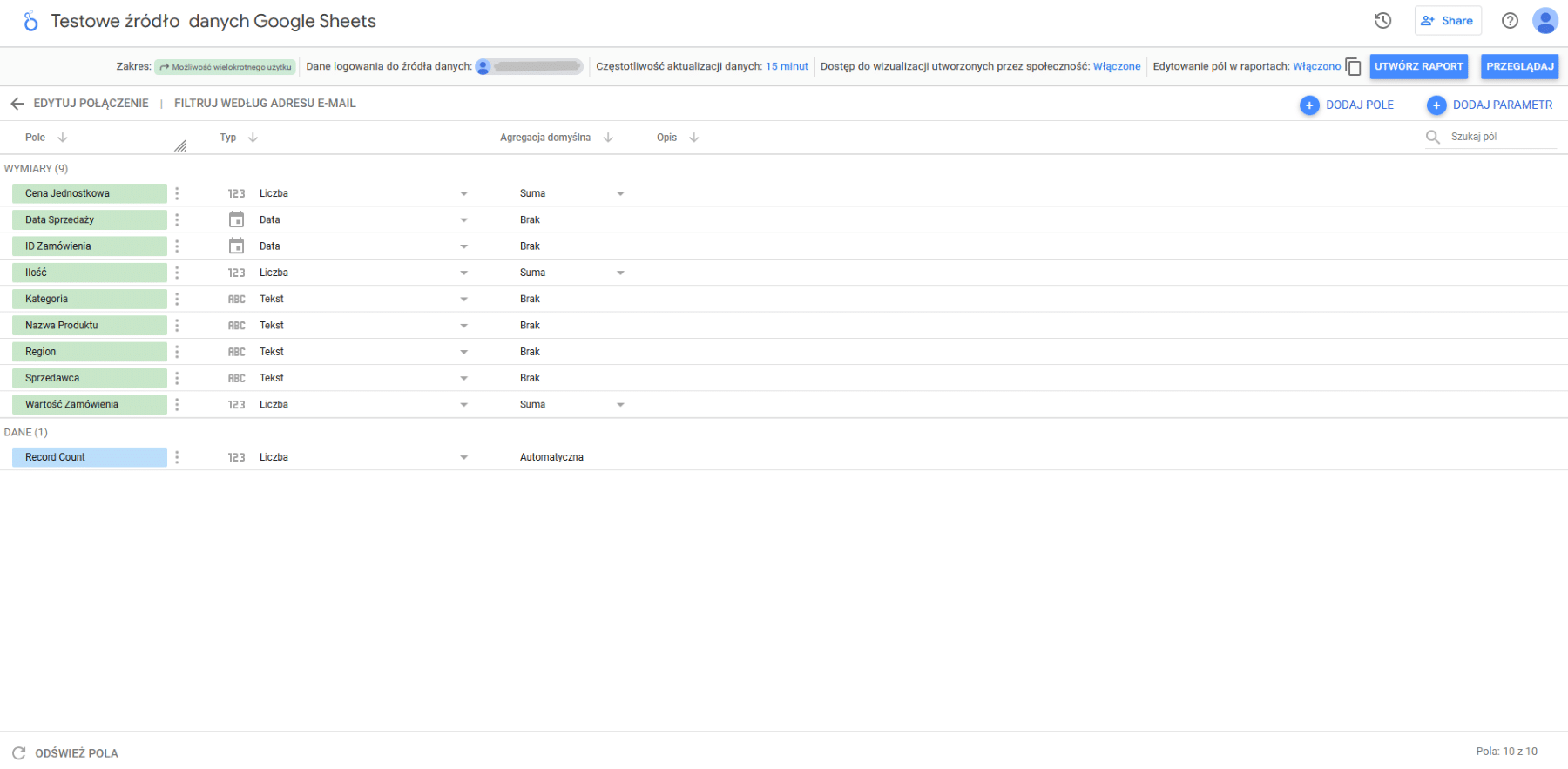 Looker Studio (Google Data Studio) - sprawdzanie poprawności danych ze źródła