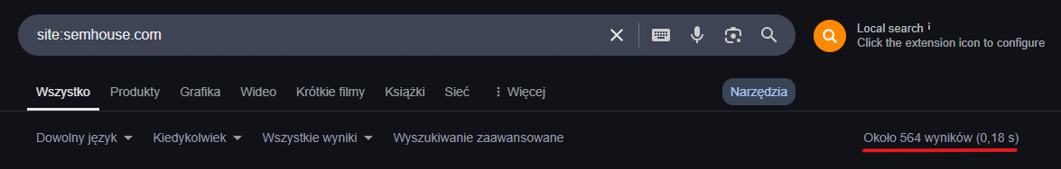 Wykorzystanie komendy site: do sprawdzenia, czy strona jest zbanowana 