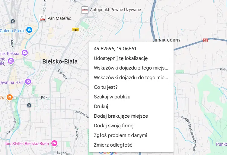 Zgłoszenie problemu z Google Maps bezpośrednio na mapie