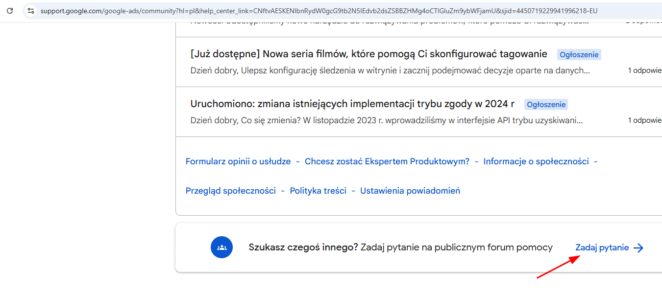 Publiczne forum pomocy w społeczności Google Ads