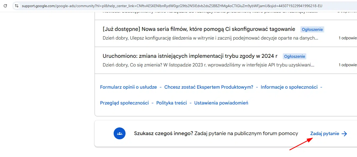 Publiczne forum pomocy w społeczności Google Ads