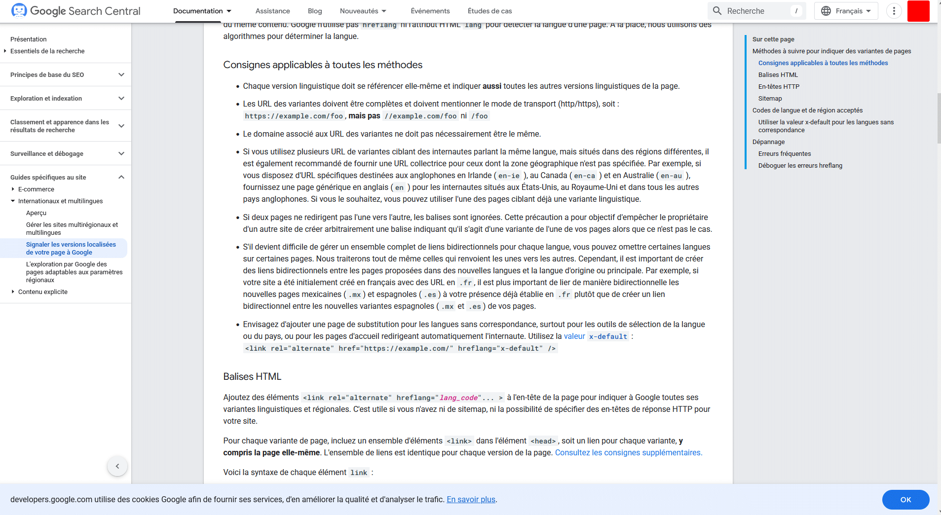 Wytyczne Google w zakresie implementacji hreflang dla różnych wersji językowych strony