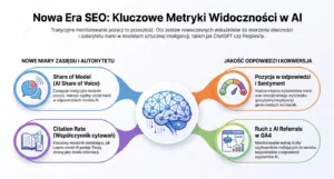 kluczowe metryki widoczności w AI - Infografika